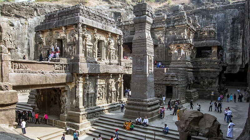 Temple №16, or "Kailasa temple", is the most famous of the cave temples of Ellora. cookingintongues.com